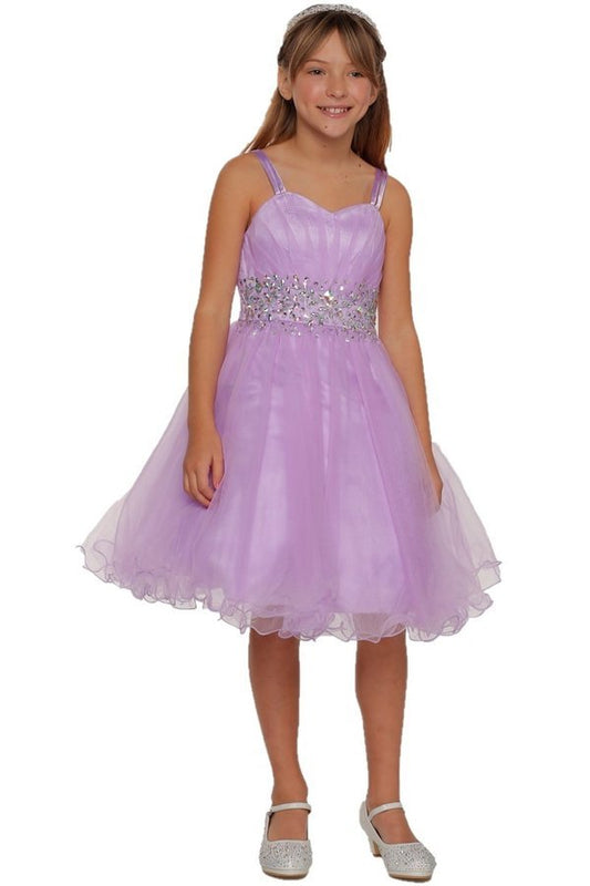 Beaded Tulle Girl Party Dress by Cinderella Couture USA AS65008