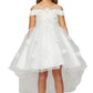 Off the Shoulder Floral Sequin Pearl Beads Girl Tulle Party Dress by Cinderella Couture USA 9119