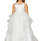 Floral Satin Tulle Flower Girl Dress by Cinderella Couture USA AS5093