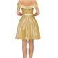 Glitter Metallic Short Party Dress by Cinderella Couture USA AS8012J-GOLD