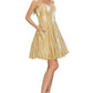Metallic Short Party Dress by Cinderella Couture USA AS8011J-GOLD