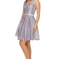 Metalic Short Party Dress by Cinderella Couture USA AS8013J-LILAC