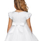 FLoral Stone Cap Sleeve Satin Tulle Flower Girl Dress by Cinderella Couture USA AS2013