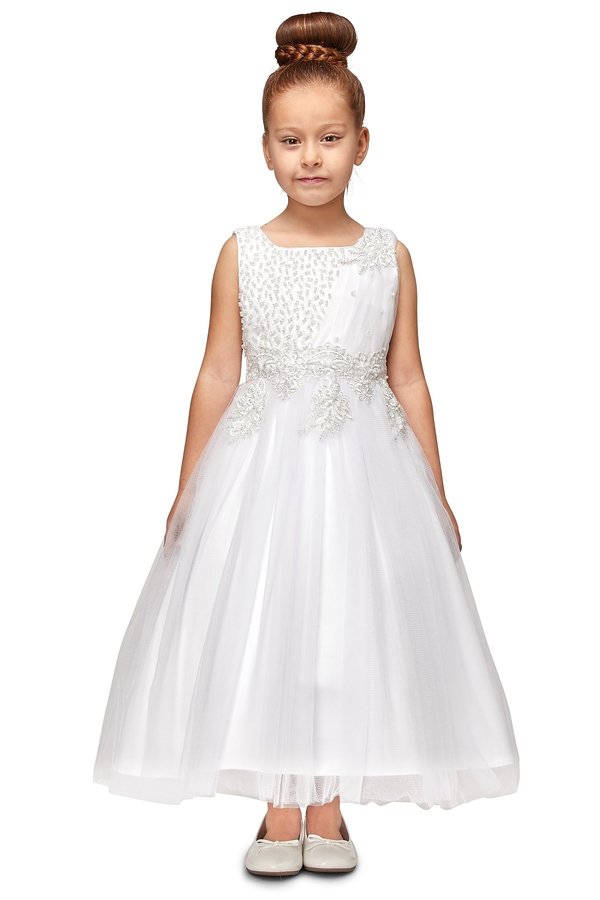 Vestido de fiesta de tul con lentejuelas y perlas de Cinderella Couture USA AS5009