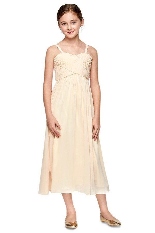 Vestido fiesta de chifón plisado para niña de Cinderella Couture USA 5024 – Ariststyles