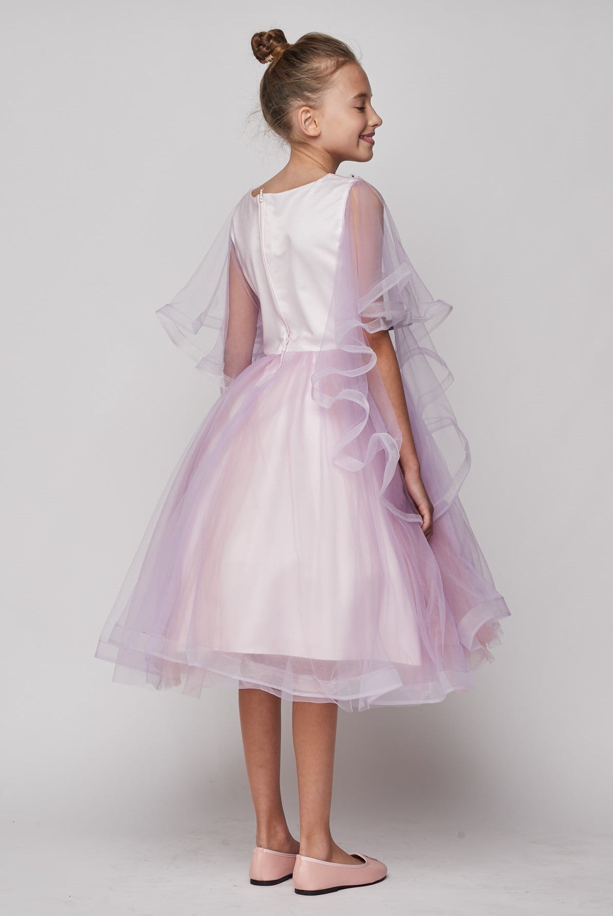 Satin Soft Tulle Party Dress by Cinderella Couture USA AS5068