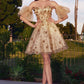 Champagne Strapless Sweetheart Corset Dress KV1089 - Cocktail Dress
