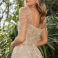 Champagne_1 Beaded Champagne A-line Gown A1112 Penelope Gown - Special Occasion