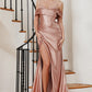 Dusty-rose Fitted Satin Bustier Gown CC2197 - Women Evening Formal Gown - Special Occasion