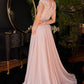 Dusty-rose_1 A-Line Chiffon Gown CL05 - Women Evening Formal Gown - Special Occasion-Curves