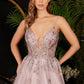 Dusty-rose_1 Lace A-Line Tulle Gown CB117 - Women Evening Formal Gown - Special Occasion-Curves