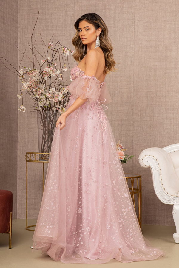 Dusty Rose_1 Strapless Sweetheart A-Line Women Formal Dress - GL3126 - Special Occasion-Curves