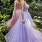 Dustyrose-Lavender Butterfly Applique A-line Gown A1141 Penelope Gown - Special Occasion