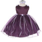 Eggplant Baby Rosebud Organza Party Dress-AS193