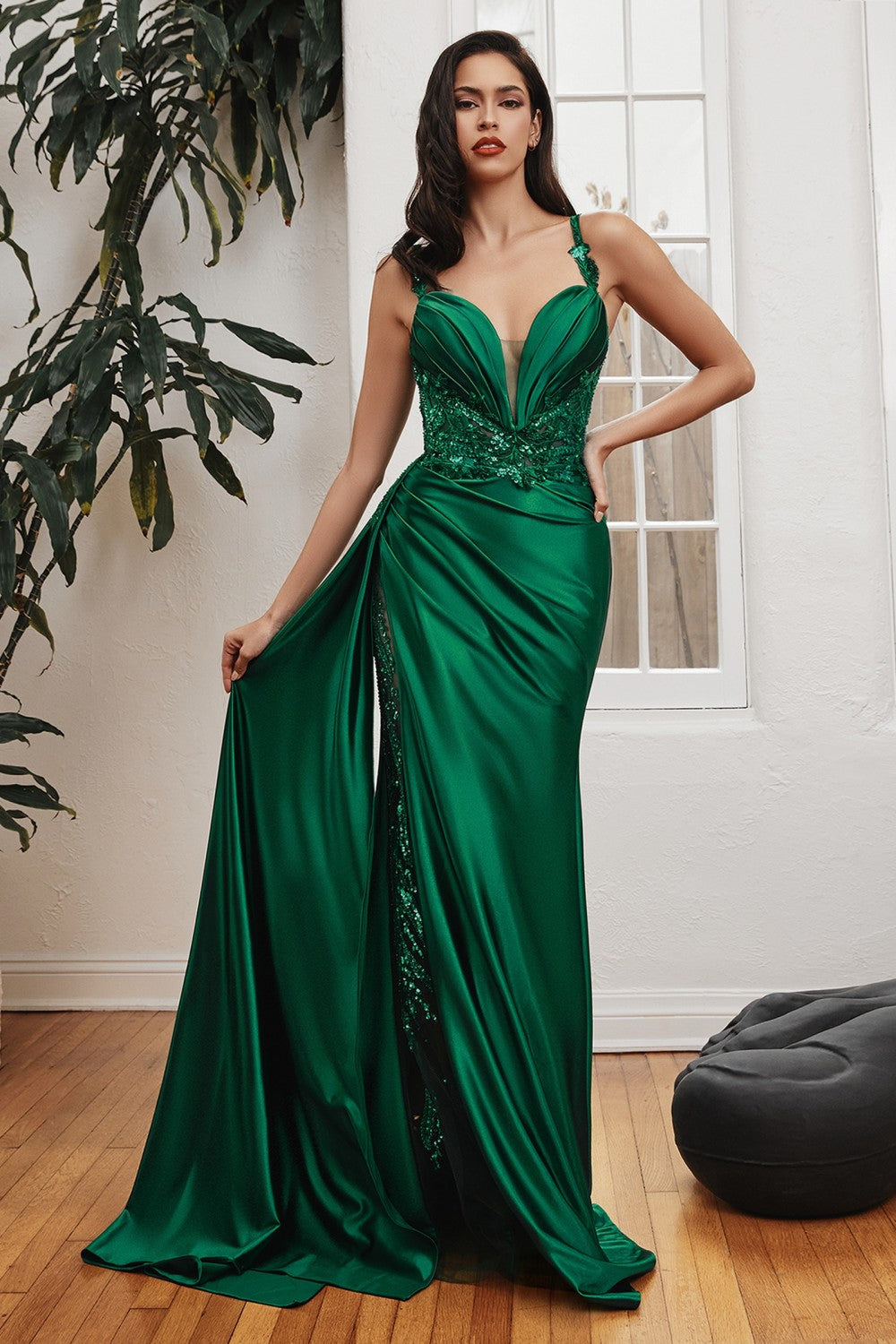 Ladivine CDS417 Prom Dress - Emerald