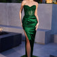 Emerald Lace Strapless Corset Gown CD282 - Women Evening Formal Gown - Special Occasion