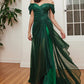 Emerald Off The Shoulder Glitter Gown CD878 - Women Evening Formal Gown - Special Occasion