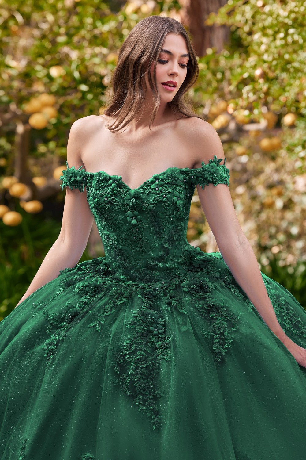 Vestido de quinceañera verde hot sale