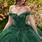 Emerald Off The Shoulder Quinceanera Ball Gown 15702