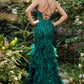 Emerald_1 Feather Mermaid Gown by Andrea & Leo Couture A1171 - Special Occasion