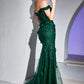 Emerald_1 Off The Shoulder Mermaid Gown CB096 - Women Evening Formal Gown - Special Occasion