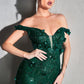 Emerald_2 Off The Shoulder Mermaid Gown CB096 - Women Evening Formal Gown - Special Occasion