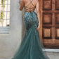 Forest-moss_1 Floor Beaded Mermaid Gown A1109 Penelope Gown - Special Occasion