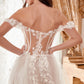 French-white_4 Off The Shoulder A-Line Bridal Gown WN308