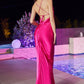 Fuchsia_1 Fitted Satin Slip Gown BD7044 - Women Evening Formal Gown - Special Occasion