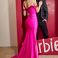 Fuchsia_1 Off The Shoulder Trumpet Gown CA110 - Women Evening Formal Gown - Special Occasion
