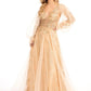 GL3001 GLS by Gloria - Sheer Bodice Sequin A-Line Gown - Special Occasion/Curves