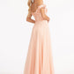 Elizabeth K - GL3018 - Embellished Bodice A-Line Chiffon Dress - Special Occasion/Curves
