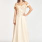 Elizabeth K - GL3018 - Embellished Bodice A-Line Chiffon Dress - Special Occasion/Curves