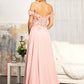 Elizabeth K - GL3018 - Embellished Bodice A-Line Chiffon Dress - Special Occasion/Curves