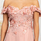 Elizabeth K - GL3018 - Embellished Bodice A-Line Chiffon Dress - Special Occasion/Curves