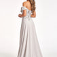 Elizabeth K - GL3018 - Embellished Bodice A-Line Chiffon Dress - Special Occasion/Curves