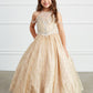 Gold Girl Dress with Choker Halter Neckline - AS7032