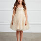 Gold Girl Dress with Sweetheart Neckline Sequins Dress - AS5825