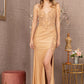 Gold Sweetheart Satin Mermaid Women Formal Dress - GL3124 - Special Occasion-Curves