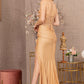 Gold_1 Sweetheart Satin Mermaid Women Formal Dress - GL3124 - Special Occasion-Curves