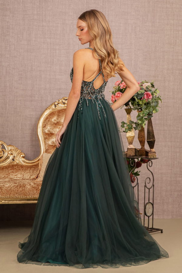 Green_1 Illusion Sweetheart A-Line Women Formal Dress - GL3137 - Special Occasion-Curves