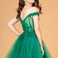 Green_3 Off Shoulder Sweetheart Neckline Babydoll Short Dress GS3096 - Women Formal Dress - Special Occasion-Curves