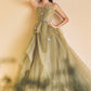 Greenery_1 Spaghetti Strap A-Line Ball Gown A1113 - Special Occasion