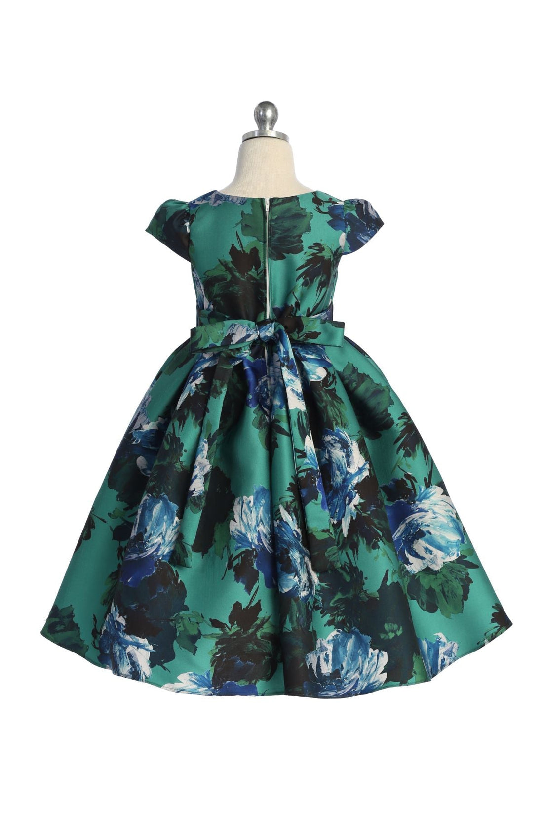 Watercolor Mikado Girl Party Dress by AS546 Kids Dream - Girl Formal Dresses Green / 18.5 Watercolor Mikado Girl Party Dress by AS546 Kids Dream - Girl Formal Dresses Green / 18.5