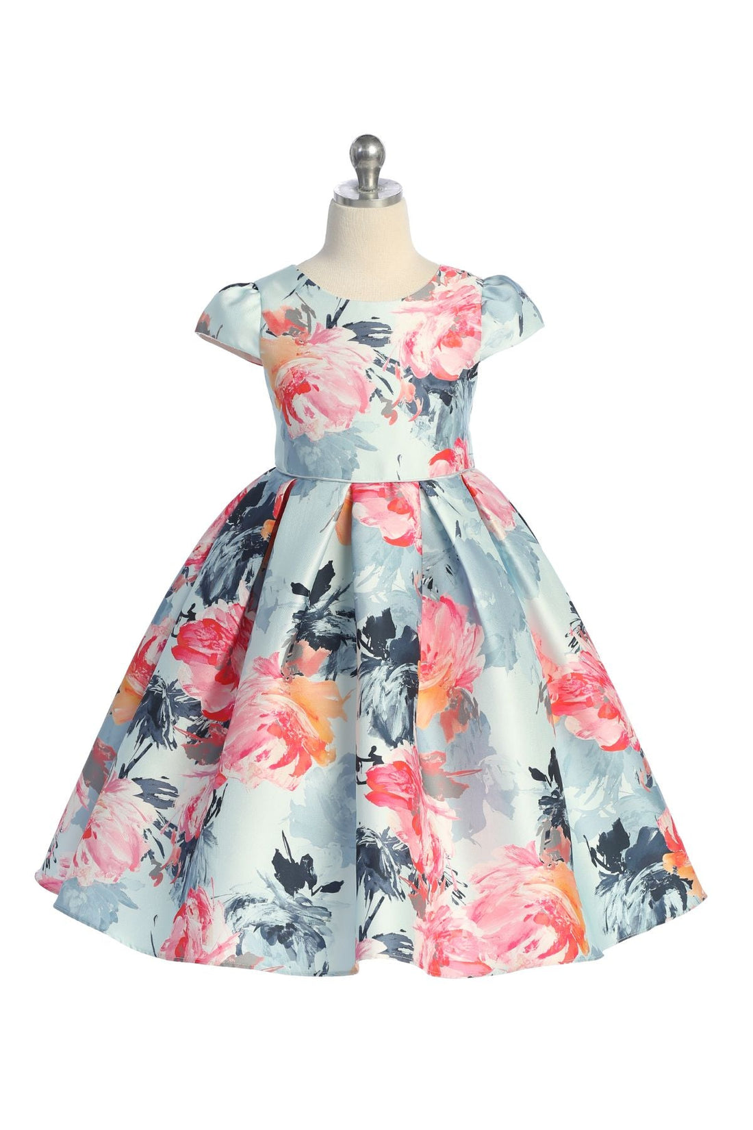 Watercolor Mikado Girl Party Dress by AS546 Kids Dream - Girl Formal Dresses Green / 18.5 Watercolor Mikado Girl Party Dress by AS546 Kids Dream - Girl Formal Dresses Green / 18.5
