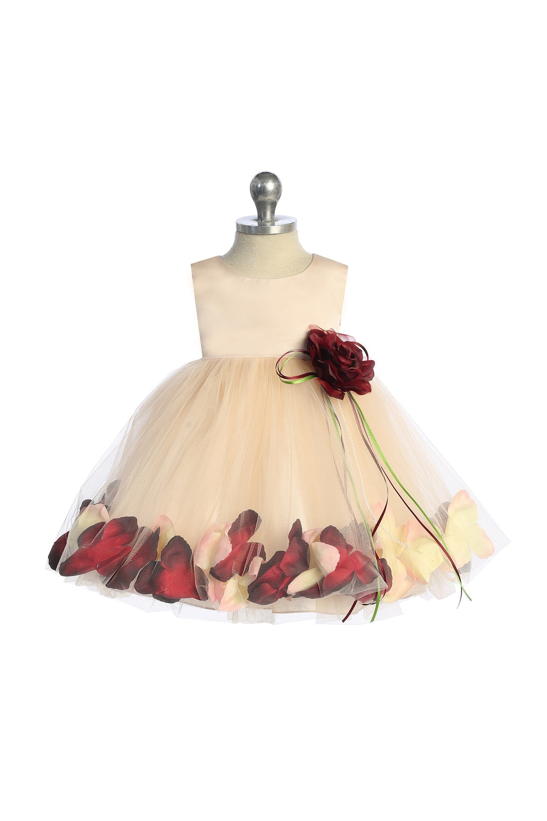 Baby Blush Satin Flower Petal Flower Girl Dress- AS195B Kids Dream