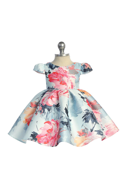 Baby Girl Watercolor Mikado Party Dress - AS546B Kids Dream