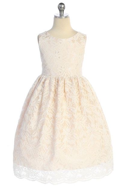 Lace V Back Bow Girl Party Dress by AS526 Kids Dream - Girl Formal Dre Ariststyles Lace V Back Bow Girl Party Dress by AS526 Kids Dream - Girl Formal Dre Ariststyles