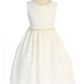 Lace V Back Bow with Mesh Pearl Trim Girl Party Dress by AS526-B Kids Dream - Girl Formal Dresses