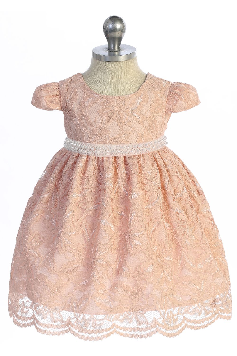Baby Girl Lace V Back Bow Flower Dress - AS532-C Kids Dream